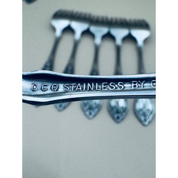 5 Oneida OCO WORDSWORTH Salad Forks USA Glossy Stainless Steel Flatware - Picture 5 of 7